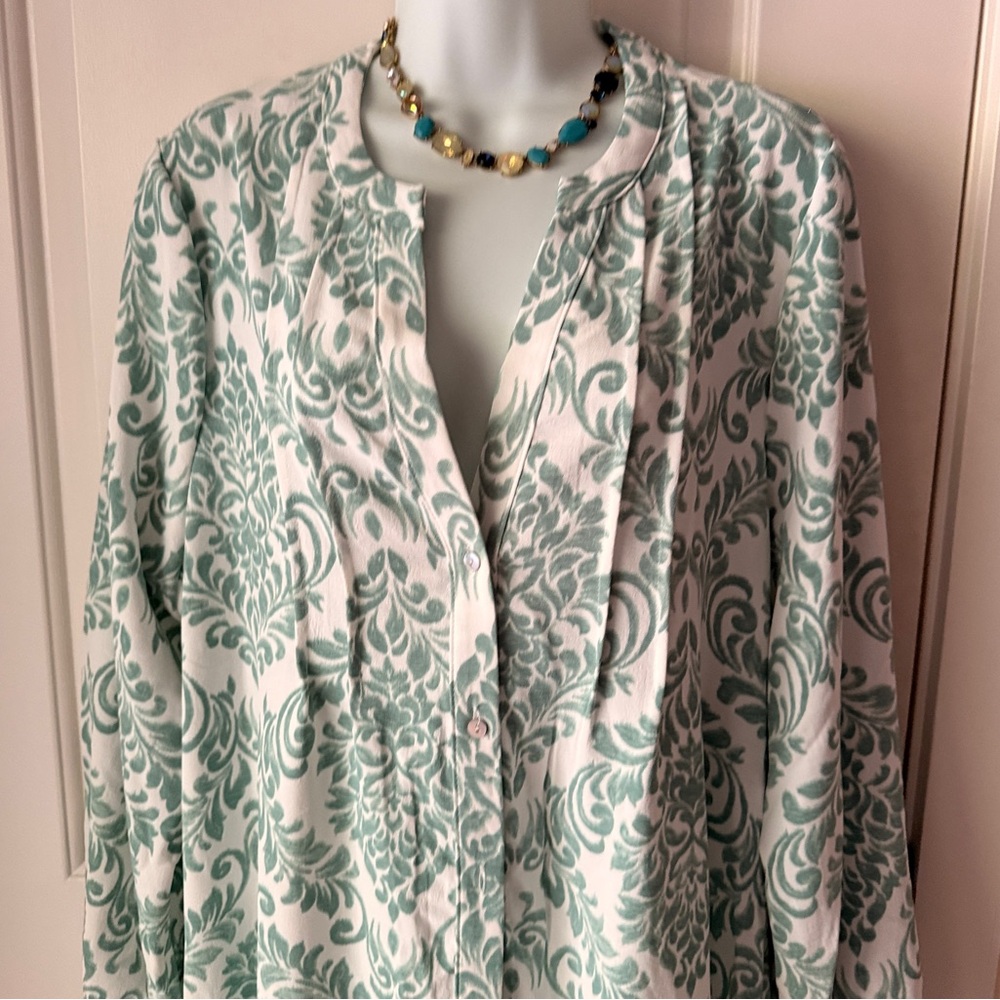 Rachel Zoe Green and White Leaf Patterned Dress - Picture 4 of 6